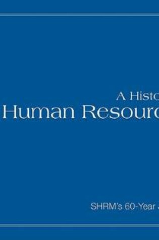 Cover of A  History of Human Resources