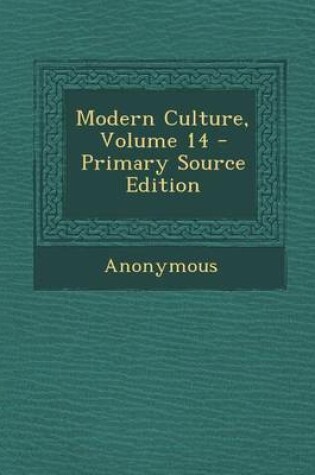 Cover of Modern Culture, Volume 14
