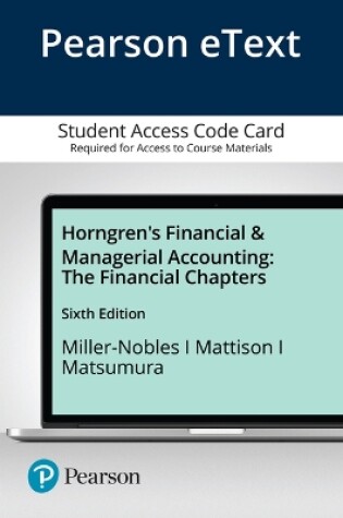 Cover of Horngren's Financial & Managerial Accounting