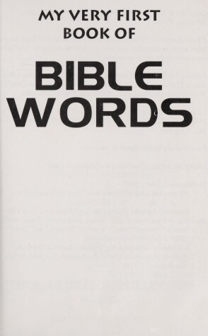 Book cover for My Very First Book of Bible Words