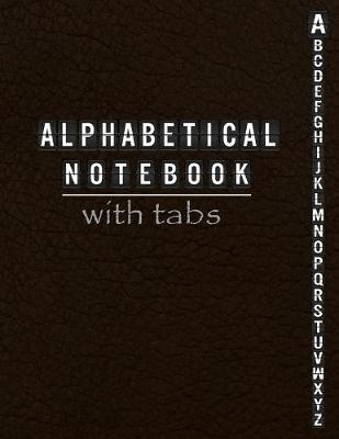 Cover of Alphabetical Notebook with Tabs