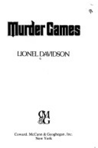 Cover of Murder Games