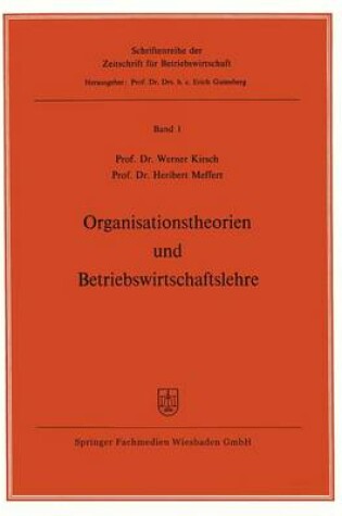 Cover of Organisationstheorien und Betriebswirtschaftslehre