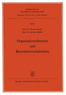 Book cover for Organisationstheorien und Betriebswirtschaftslehre