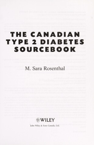 Book cover for The Canadian Type 2 Diabetes Source Book