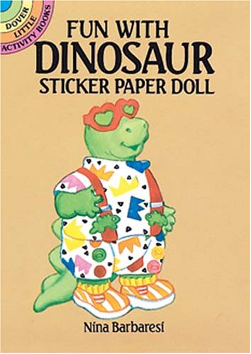 Book cover for Fun with Dinosaur Sticker Paper Doll