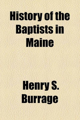 Book cover for History of the Baptists in Maine