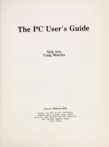 Book cover for Personal Computer User's Guide