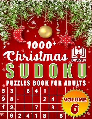 Book cover for 1000+ Christmas Sudoku Puzzles Volume 6