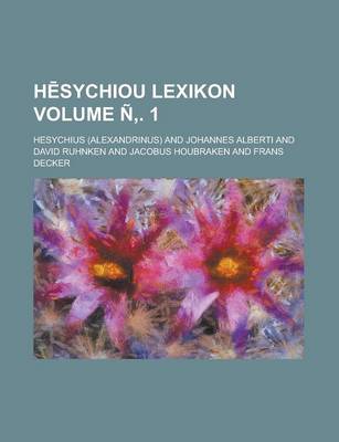 Book cover for H Sychiou Lexikon Volume N . 1