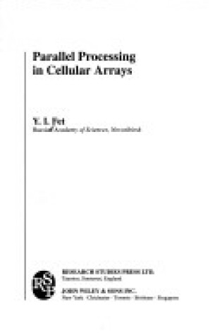 Cover of Parallel Processing in Cellular Arrays