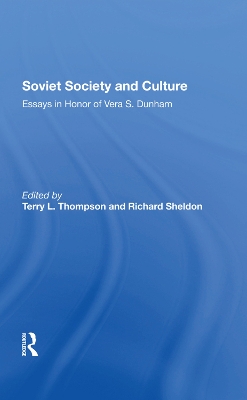 Book cover for Soviet Society And Culture