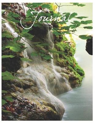 Book cover for Waterfall Journal - Oversized 8.5x11, 150 Page Lined Blank Journal Notebook