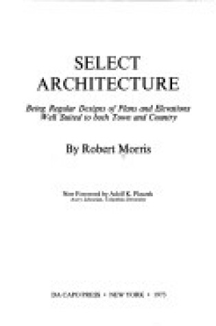Cover of Select Architecture