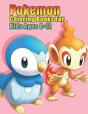 Book cover for pokemon coloring books for kids ages 8-12