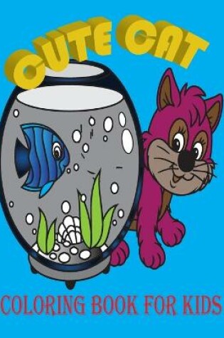 Cover of cute cat coloring book for kids