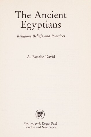 Cover of Ancient Egyptians