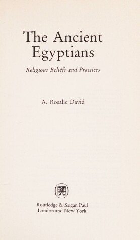 Cover of Ancient Egyptians