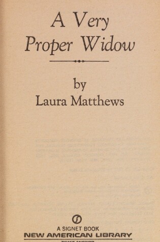 Cover of A Very Proper Widow