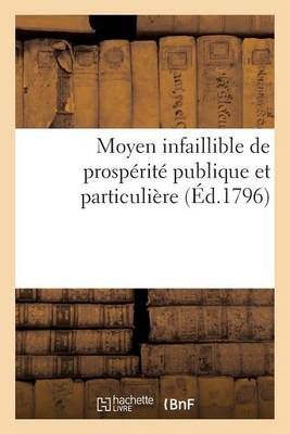 Cover of Moyen Infaillible de Prosperite Publique Et Particuliere (Ed.1796)