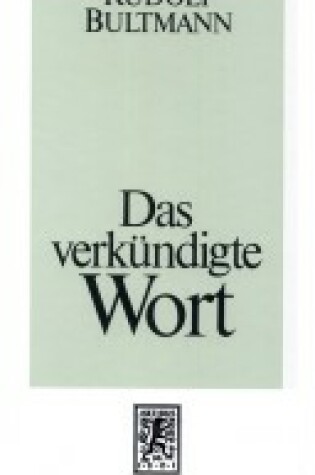 Cover of Das Verkeundigte Wort