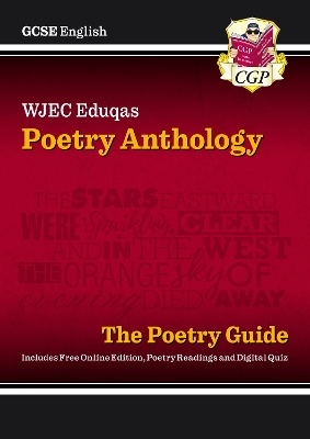 Book cover for GCSE English WJEC Eduqas Anthology Poetry Guide includes Online Edition, Audio and Quizzes