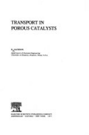 Cover of Transport in Porous Catalysts