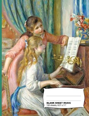 Book cover for Auguste Renoir Two Young Girls at the Piano Blank Sheet Music Notebook