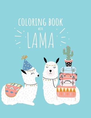 Book cover for Coloring book with lama