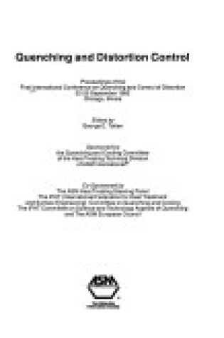 Cover of Quenching and Distortion Control