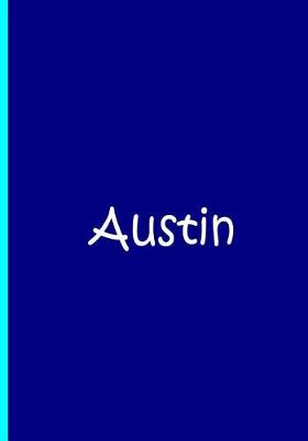 Book cover for Austin - Blue Personalized Notebook / Journal / Quality Soft Matte Cover