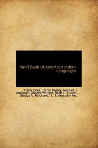 Cover of Hand Book of American Indian Languages