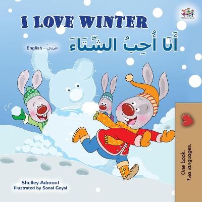 Book cover for I Love Winter (English Arabic Bilingual Book for Kids)