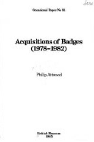 Cover of Acquisitions of Badges