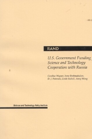 Cover of U.S. Government Funding for Science and Technology Cooperation with Russia