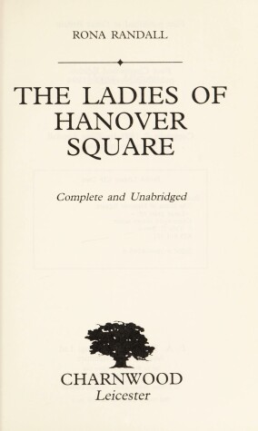 Book cover for The Ladies of Hanover Square