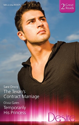 Book cover for The Texan's Contract Marriage/Temporarily His Princess