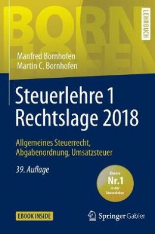 Cover of Steuerlehre 1 Rechtslage 2018