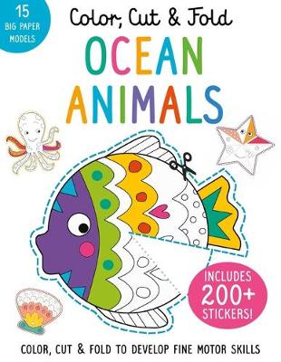 Book cover for Color, Cut, and Fold: Ocean Animals