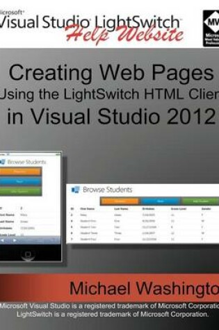 Cover of Creating Web Pages Using the LightSwitch HTML Client