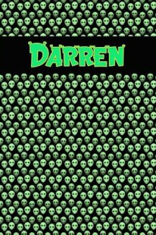 Cover of 120 Page Handwriting Practice Book with Green Alien Cover Darren