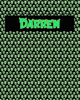 Book cover for 120 Page Handwriting Practice Book with Green Alien Cover Darren