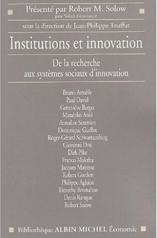 Cover of Institutions Et Innovation