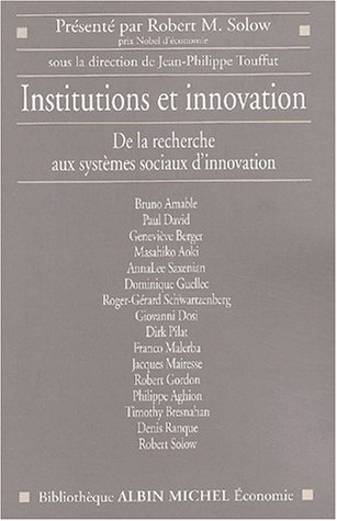 Cover of Institutions Et Innovation