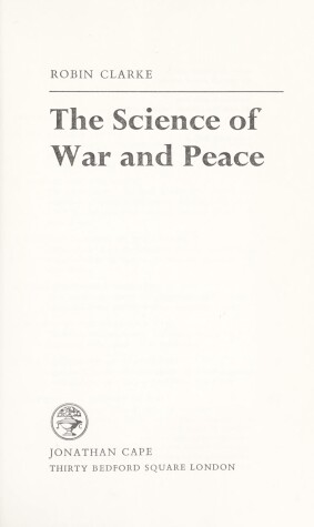 Book cover for Science of War and Peace