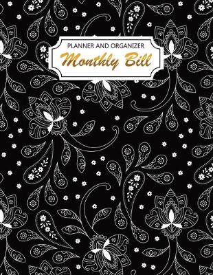 Book cover for Monthly Bill Planner and Organizer