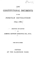 Book cover for Constitutional Documents of the Puritan Revolution, 1625-60