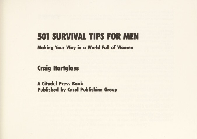 Book cover for 501 Survival Tips for Men