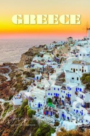 Cover of Greece Note Monthly 2020 Planner 12 Month Calendar