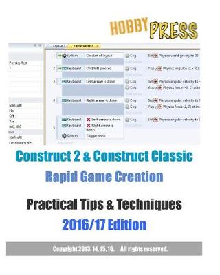 Book cover for Construct 2 & Construct Classic Rapid Game Creation Practical Tips & Techniques 2016/17 Edition